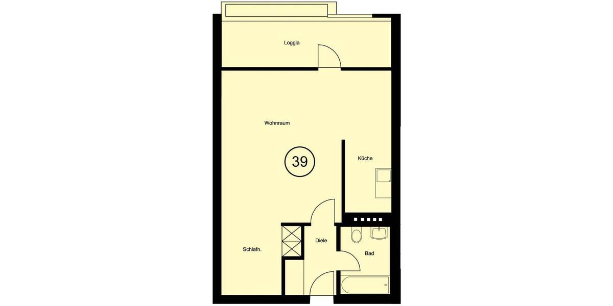 Etagenwohnung Berlin Tiergarten - 1 Zimmer, 50 m&sup2;, 900&euro; | Angebot:26857025