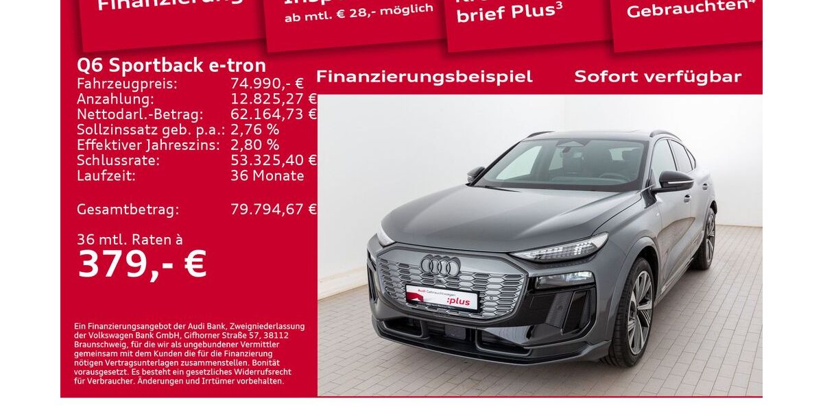 Audi Q6 e-tron 6.001 km 74.990 &euro; Berlin 12489
