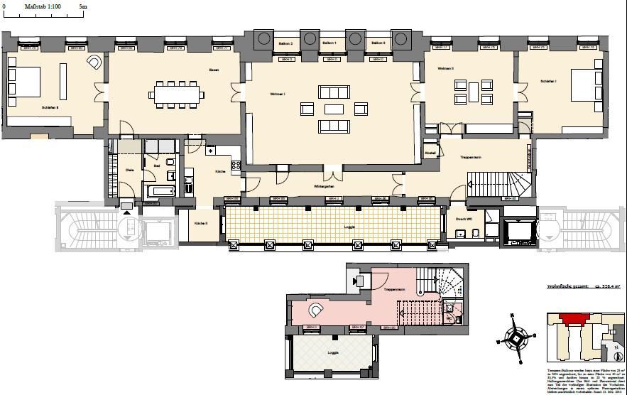 Die BELETAGE im Brockesschen Palais. 7 zimmer