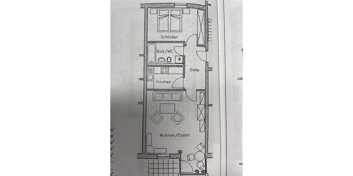Etagenwohnung Wustermark - 2 Zimmer, 60 m&sup2;, 680&euro; | Angebot:26188049