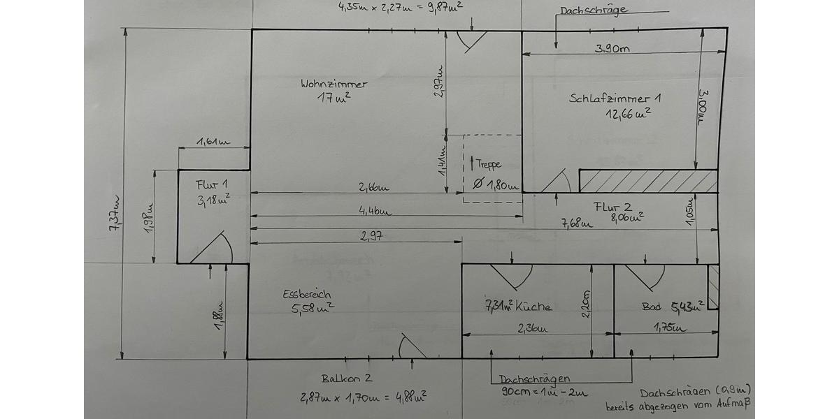 Etagenwohnung Seddiner See - 3 Zimmer, 91 m&sup2;, 1.300&euro; | Angebot:24853869