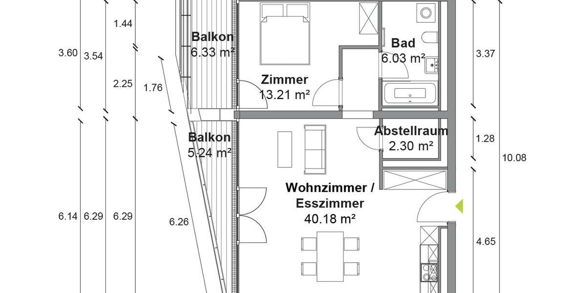 Etagenwohnung Berlin Mitte - 2 Zimmer, 68 m&sup2;, 1.950&euro; | Angebot:26247701