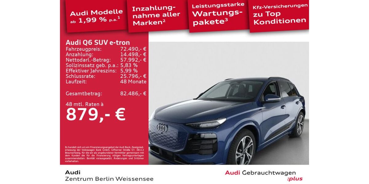 Audi Q6 e-tron 7.701 km 70.989 € Berlin 13088