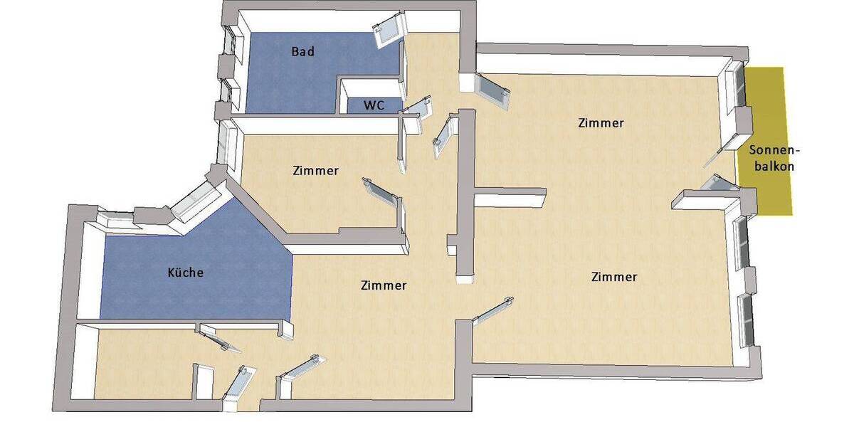 Etagenwohnung Berlin Friedenau - 4 Zimmer, 93 m&sup2;, 450.000&euro; | Angebot:26433321