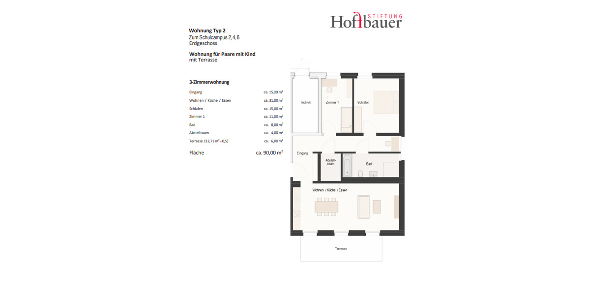 Etagenwohnung Werder (Havel) - 4 Zimmer, 93 m&sup2;, 1.302&euro; | Angebot:25717975