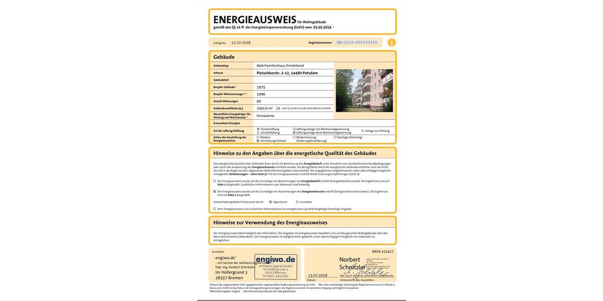 Etagenwohnung Potsdam Drewitz - 4 Zimmer, 72 m&sup2;, 260.000&euro; | Angebot:26225625