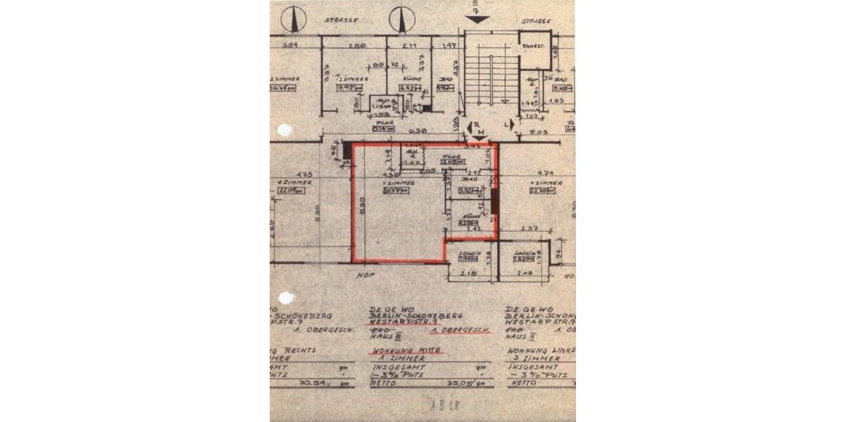 Etagenwohnung Berlin Tempelhof-Schöneberg - 1 Zimmer, 35 m&sup2;, 205.000&euro; | Angebot:26708683