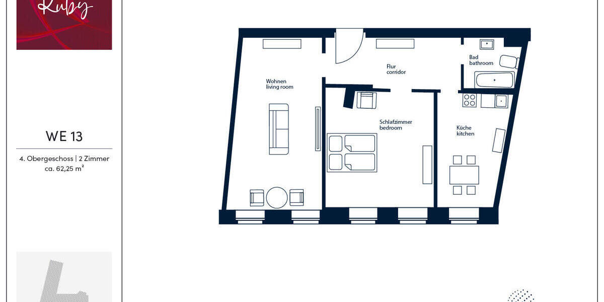 Etagenwohnung Berlin Friedrichshain - 2 Zimmer, 62 m&sup2;, 379.000&euro; | Angebot:26517310