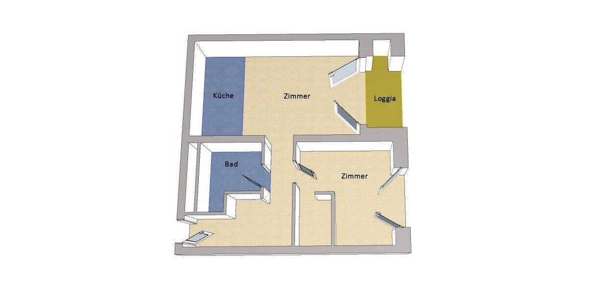 Etagenwohnung Berlin Weißensee - 2 Zimmer, 45 m&sup2;, 299.000&euro; | Angebot:26796375