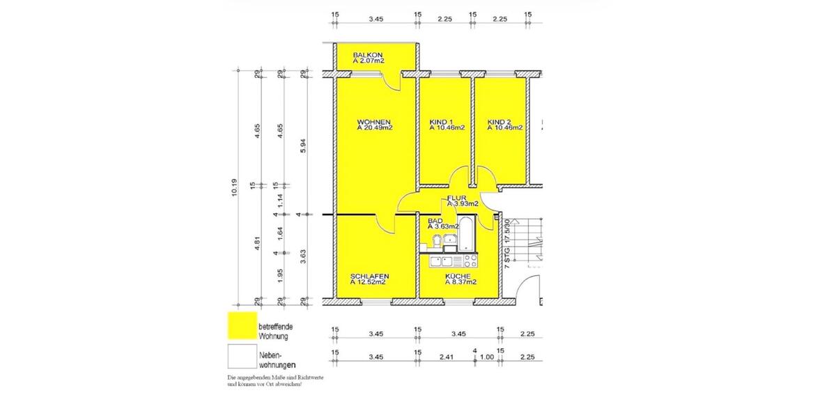 Etagenwohnung Potsdam Drewitz - 4 Zimmer, 72 m&sup2;, 260.000&euro; | Angebot:26225625