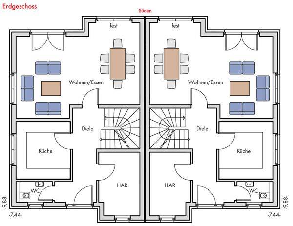 Doppelhaushälfte Kleinmachnow - 4 Zimmer, 120 m&sup2;, 799.000&euro; | Angebot:25802234
