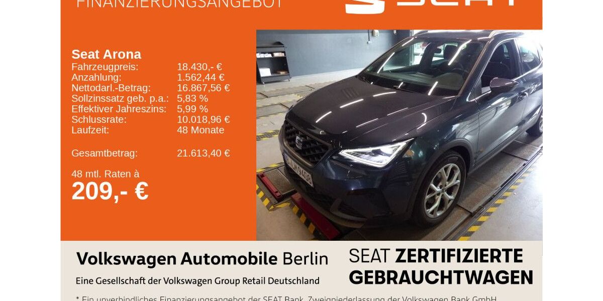 Seat Arona 32.380 km 18.430 &euro; Berlin 13089