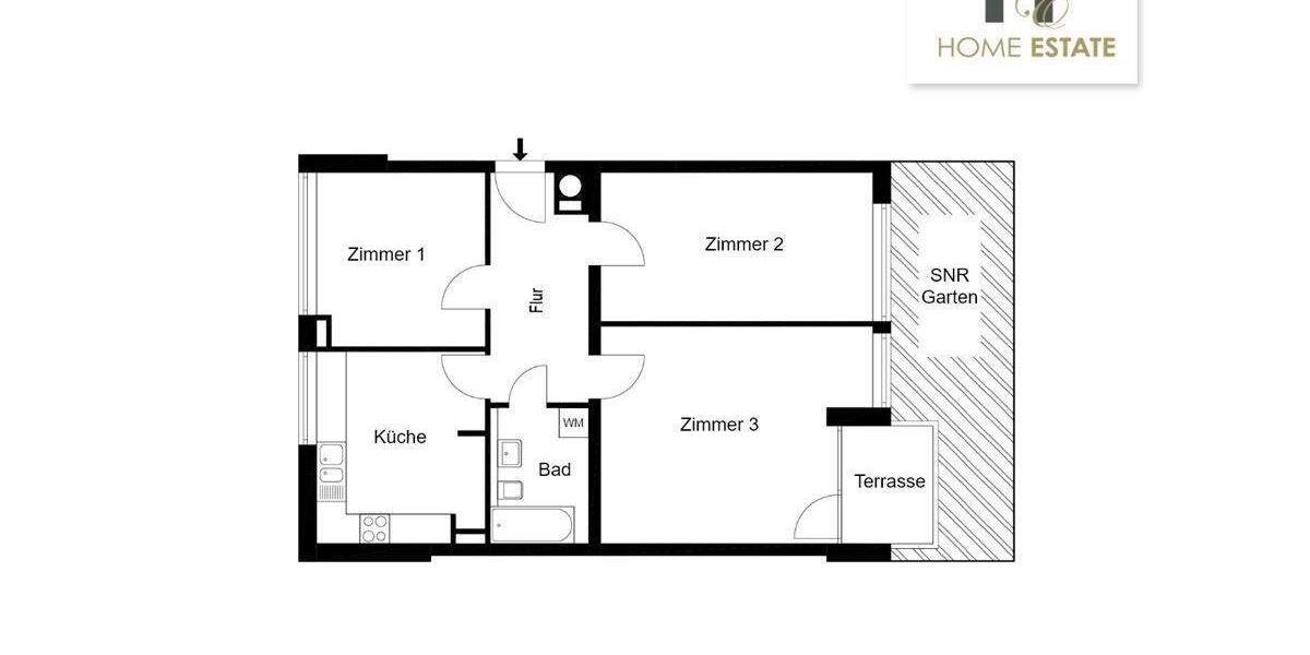 Terrassenwohnung Teltow Ruhlsdorf - 3 Zimmer, 80 m&sup2;, 350.000&euro; | Angebot:24486856