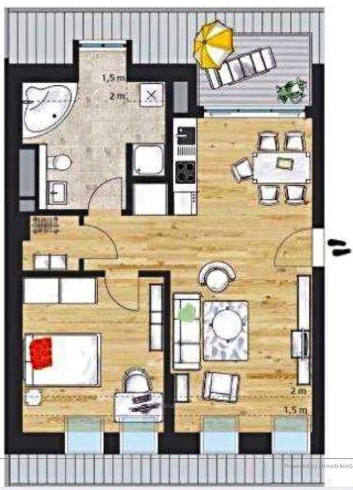 Exklusive Dachgeschosswohnung mit Sonnenterrasse zimmer
