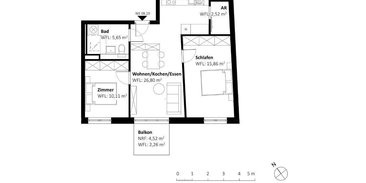 Etagenwohnung Nauen - 3 Zimmer, 63 m&sup2;, 885&euro; | Angebot:26427529
