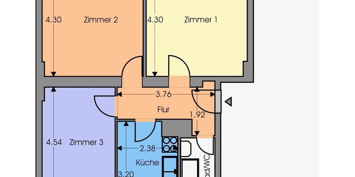 Mehrfamilienhaus, Wohnhaus Berlin Charlottenburg-Wilmersdorf - 3 Zimmer, 67 m&sup2;, 295.000&euro; | Angebot:26545005