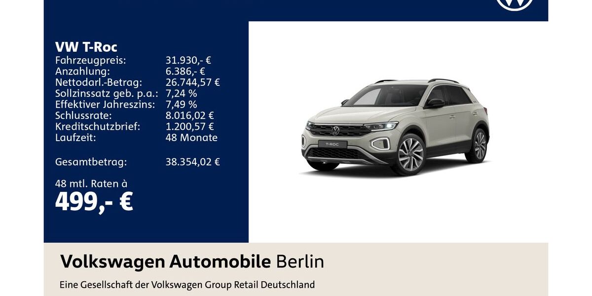 VW T-Roc 12.941 km 31.930 &euro; Berlin 12681