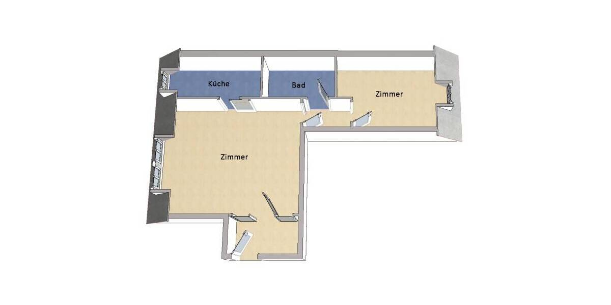Etagenwohnung Potsdam Berliner Vorstadt - 2 Zimmer, 50 m&sup2;, 269.000&euro; | Angebot:26499033