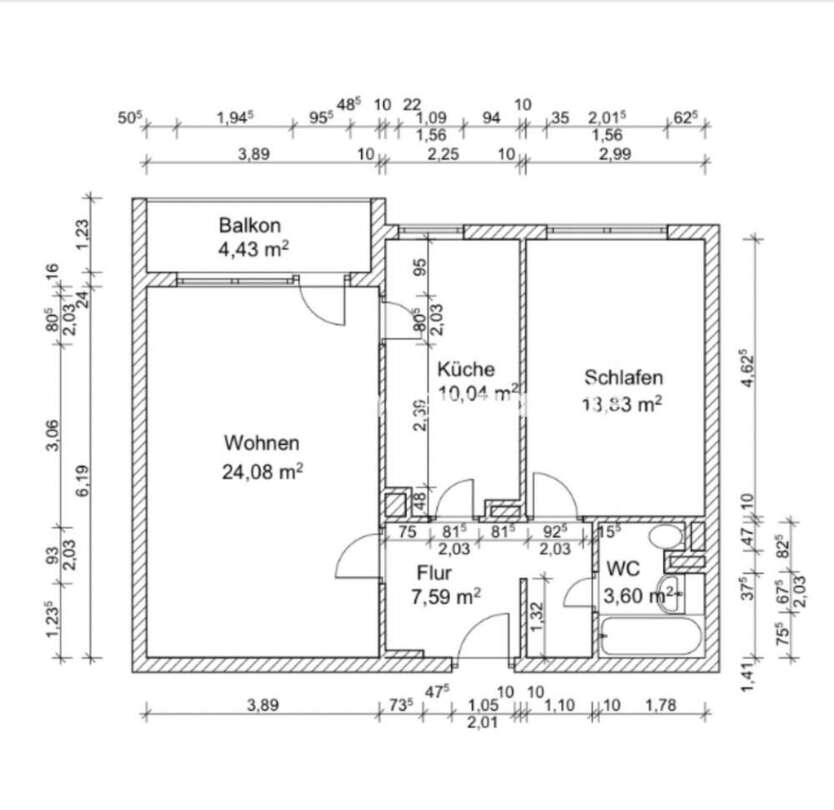 Wohnung zum Mieten in Berlin 405 € 62 m²