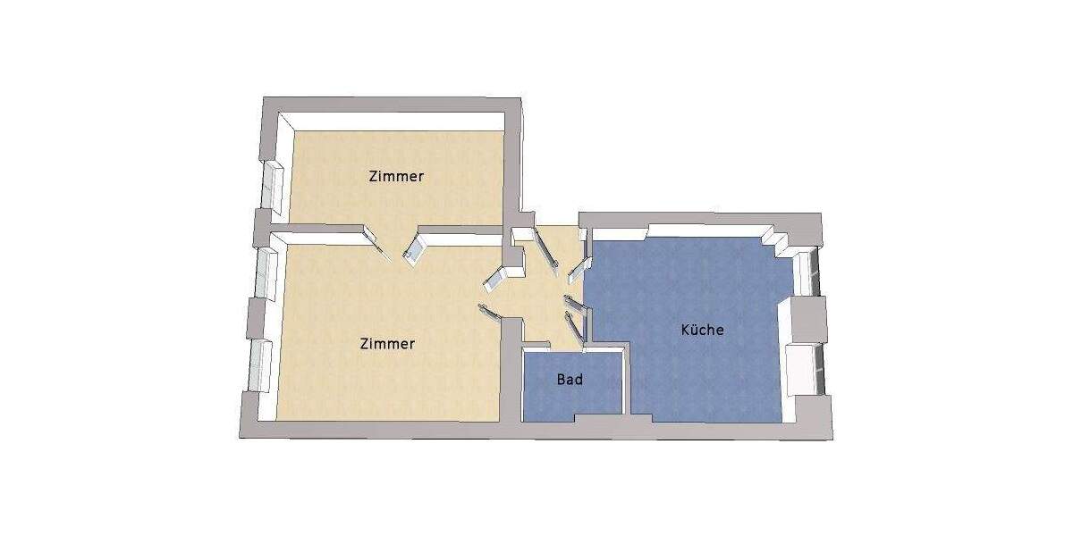 Etagenwohnung Berlin Kreuzberg - 1 Zimmer, 65 m&sup2;, 445.000&euro; | Angebot:24647529