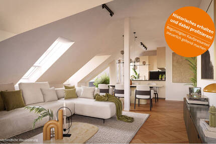 2 Zimmer-Dachgeschoss-Wohnung mit ca. 56m² und Terrasse 2 zimmer