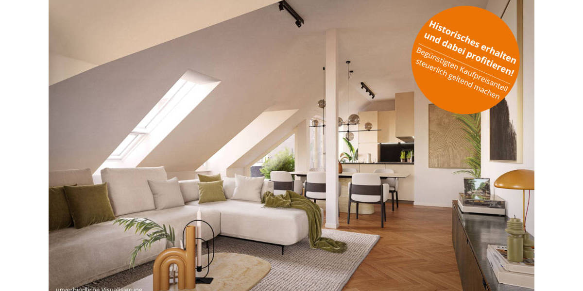 2 Zimmer-Dachgeschoss-Wohnung mit ca. 56m² und Terrasse 2 zimmer