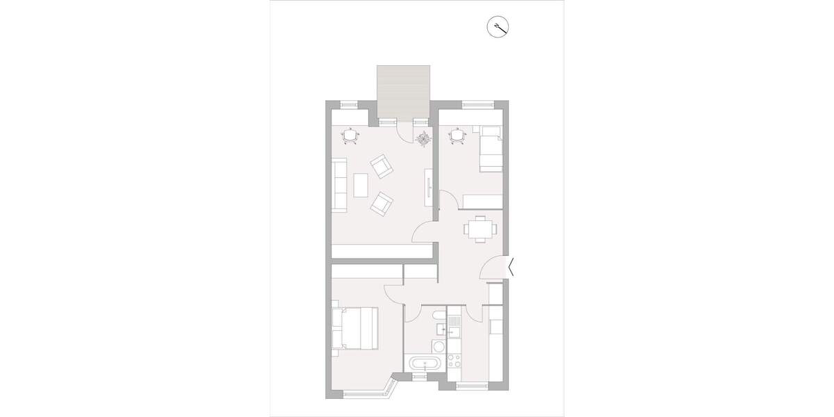 Etagenwohnung Berlin Borsigwalde - 3 Zimmer, 79 m&sup2;, 329.000&euro; | Angebot:25745593