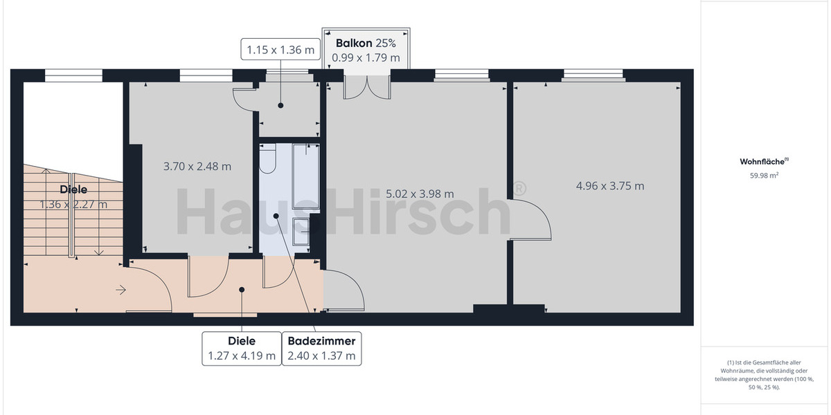 Etagenwohnung Berlin Charlottenburg - 2 Zimmer, 60 m&sup2;, 385.000&euro; | Angebot:23917567
