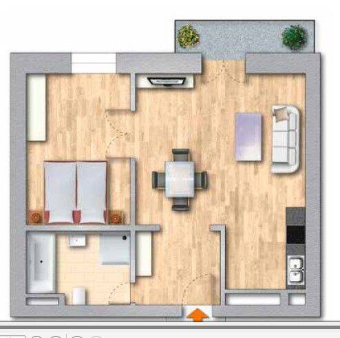 Etagenwohnung Berlin Charlottenburg - 2 Zimmer, 54 m&sup2;, 360.000&euro; | Angebot:26778290