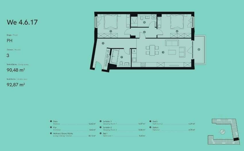 Etagenwohnung Berlin Friedrichshain - 3 Zimmer, 92 m&sup2;, 930.315&euro; | Angebot:25799923