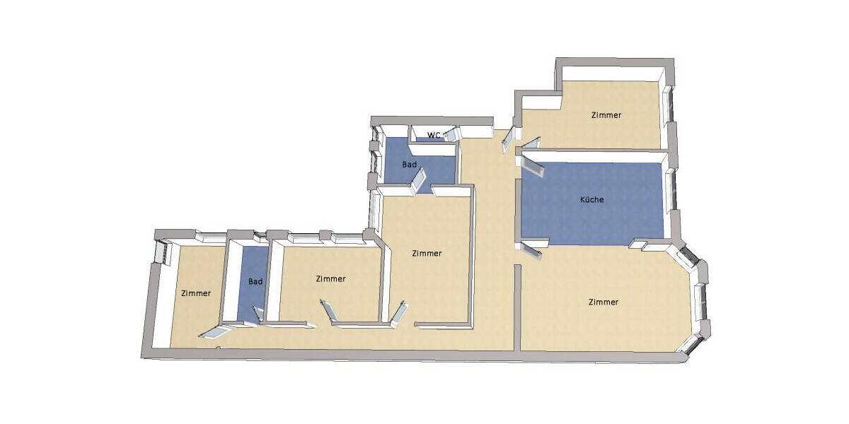 Etagenwohnung Berlin Schmargendorf - 4 Zimmer, 175 m&sup2;, 1.349.000&euro; | Angebot:26712411