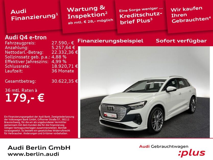 Audi Q4 e-tron 31.300 km 27.590 € Berlin 10587