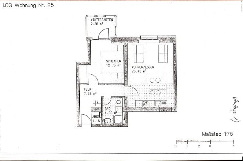Etagenwohnung Potsdam / Bornstedt Bornstedt - 2 Zimmer, 51 m&sup2;, 209.000&euro; | Angebot:25692985
