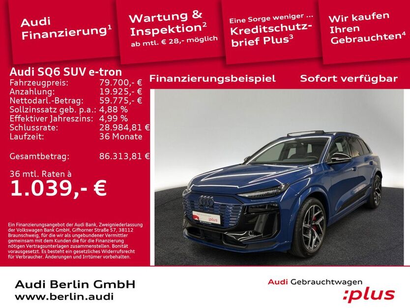 Audi SQ6 e-tron 14.600 km 76.700 € Berlin 10587