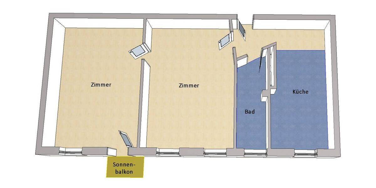 Etagenwohnung Berlin Siemensstadt - 2 Zimmer, 72 m&sup2;, 280.000&euro; | Angebot:26376185
