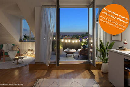 Großzügige 3,5 Zimmer-Dachgeschoss-Wohnung mit ca. 100m², Gäste-WC und schöner Terrasse 3 zimmer