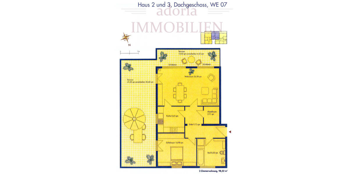 Etagenwohnung Potsdam / Fahrland Neu Fahrland - 2 Zimmer, 98 m&sup2;, 340.000&euro; | Angebot:22601946