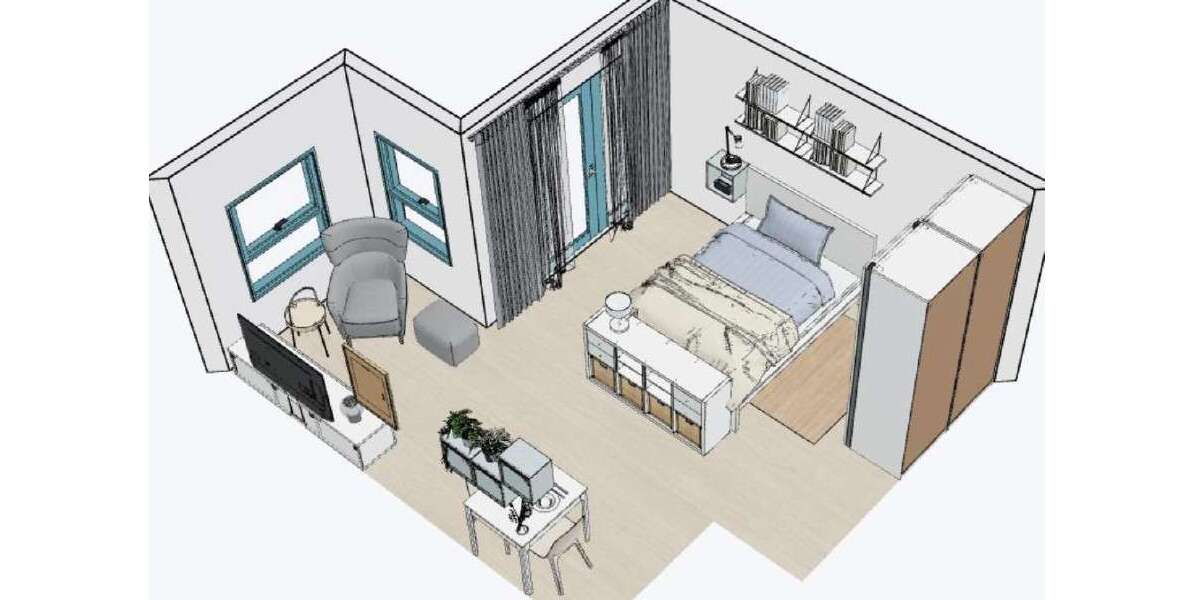 Etagenwohnung Großbeeren - 1 Zimmer, 35 m&sup2;, 134.500&euro; | Angebot:25628046