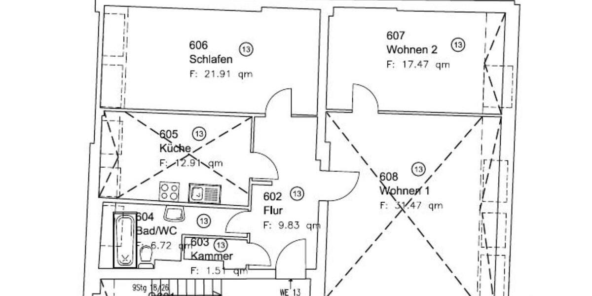 Dachgeschoßwohnung Berlin Friedrichshain-Kreuzberg - 3 Zimmer, 101 m&sup2;, 499.000&euro; | Angebot:26124119