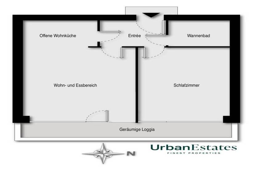 Vielseitige Stadtwohnung mit Service 2 zimmer