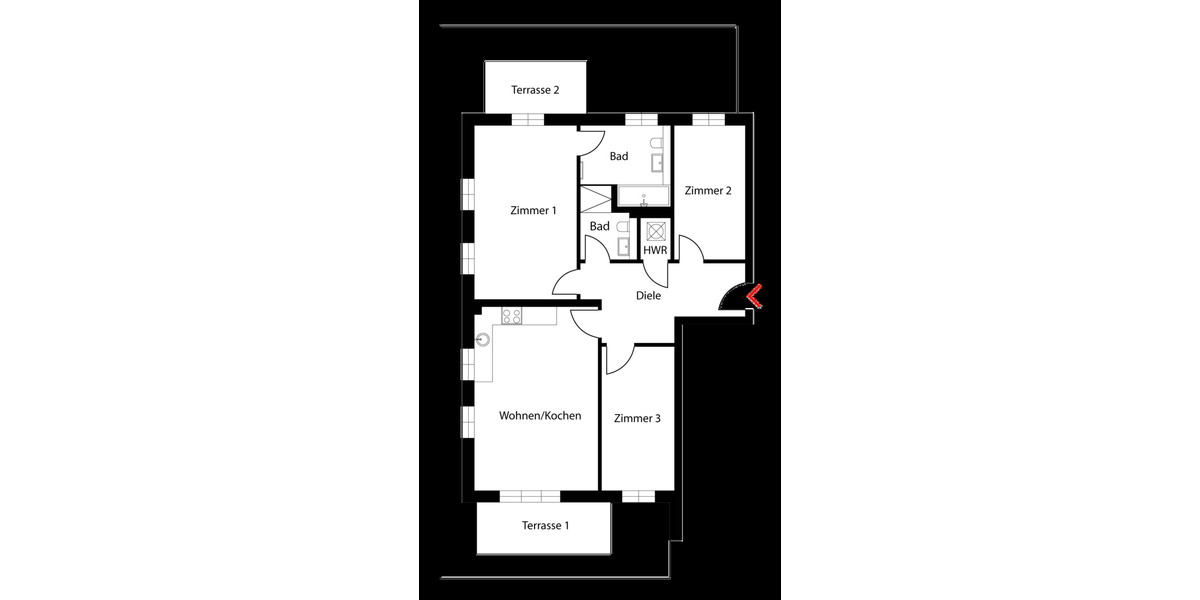 Etagenwohnung Potsdam Waldstadt I - 4 Zimmer, 104 m&sup2;, 560.000&euro; | Angebot:26192435