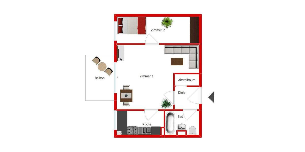 Etagenwohnung Fahrland/Potsdam Fahrland - 2 Zimmer, 50 m&sup2;, 155.000&euro; | Angebot:25387230