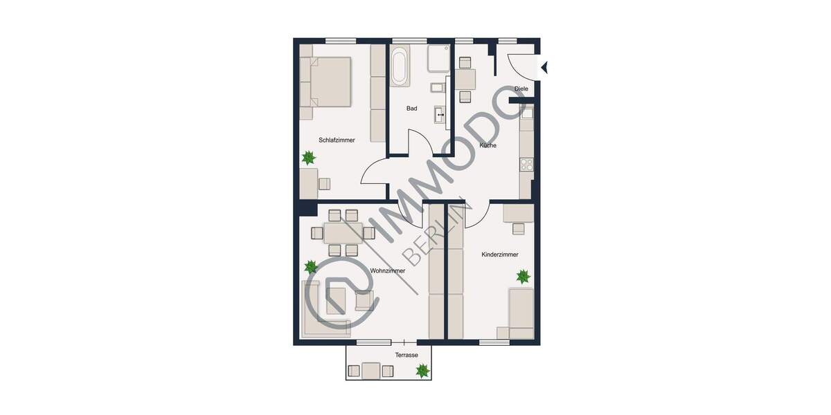 Etagenwohnung Berlin Charlottenburg - 3 Zimmer, 84 m&sup2;, 545.000&euro; | Angebot:25712239