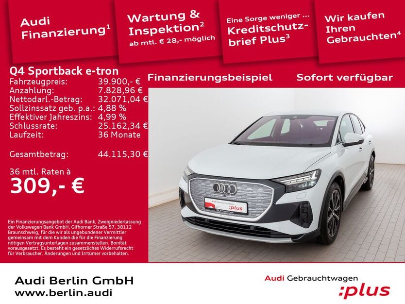 Audi Q4 e-tron 20.500 km 39.900 € Berlin 12489