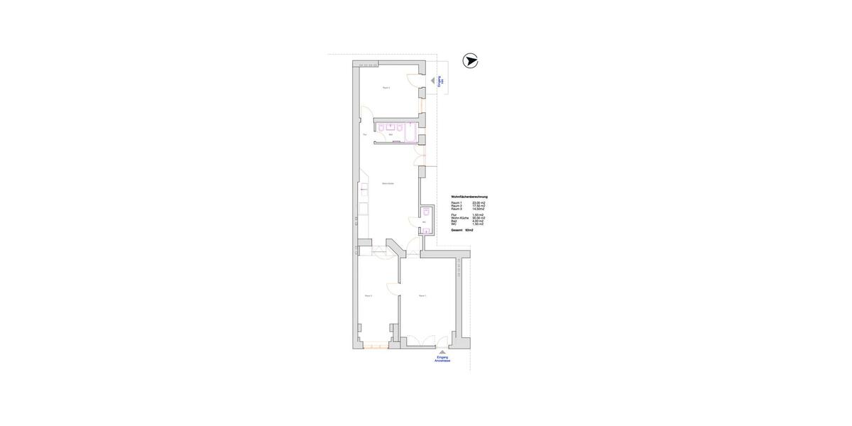 Erdgeschoßwohnung Berlin Charlottenburg-Wilmersdorf - 3 Zimmer, 92 m&sup2;, 595.000&euro; | Angebot:27717791