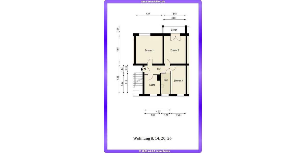 Etagenwohnung Berlin Friedrichshain - 2 Zimmer, 71 m&sup2;, 499.000&euro; | Angebot:25676021