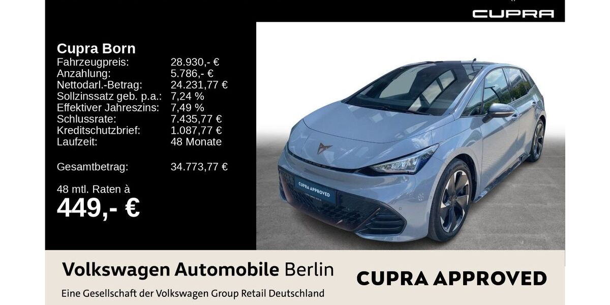 Cupra Born 32.490 km 27.903 &euro; Berlin 13089