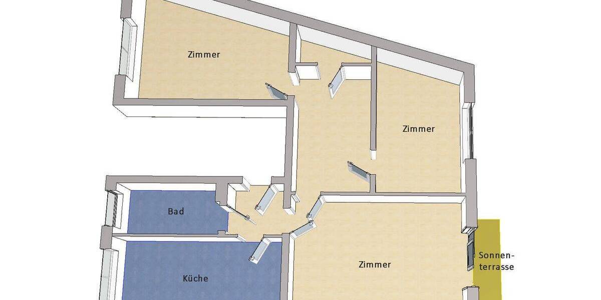 Etagenwohnung Werder (Havel) - 3 Zimmer, 90 m&sup2;, 350.000&euro; | Angebot:26376181