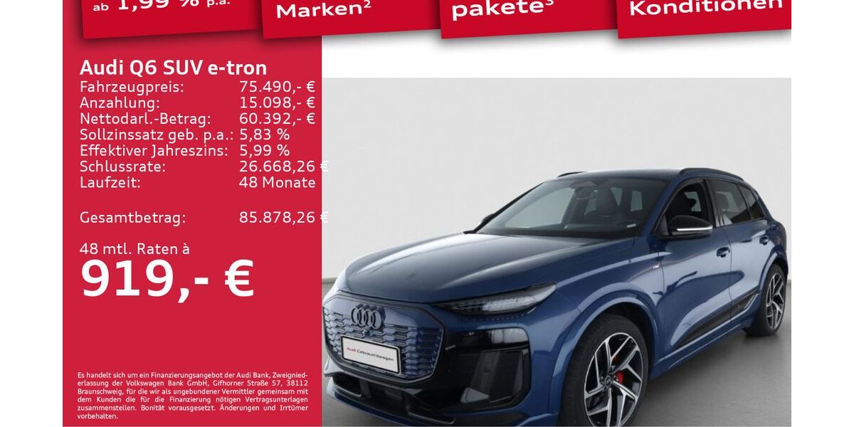 Audi Q6 e-tron 10.076 km 74.489 € Berlin 13088