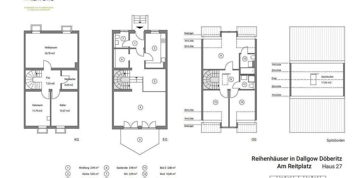 Reihenmittelhaus Dallgow-Döberitz Dallgow - 4 Zimmer, 111 m&sup2;, 420.000&euro; | Angebot:26673993